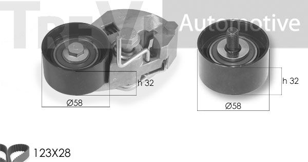 TREVI AUTOMOTIVE paskirstymo diržo komplektas KD1316